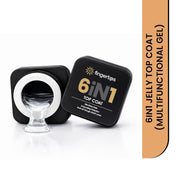 Fingertips 6 in 1 Top Coat Gel | 15gm UV LED Soak Off Gel Top Coat | High Gloss No Wipe Top Coat | Long Lasting Scratch Resistant | Professional Salon & DIY Use