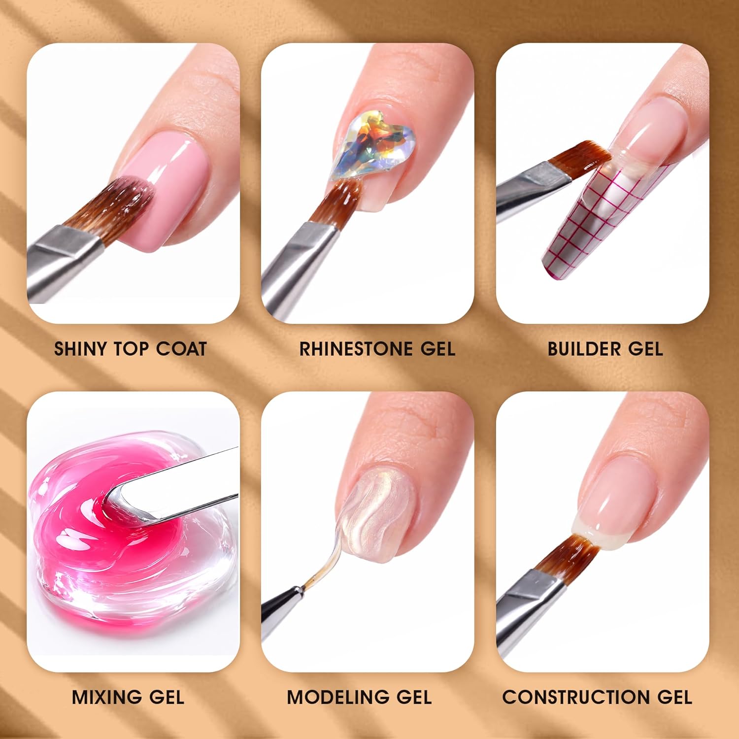 Fingertips 6 in 1 Top Coat Gel | 15gm UV LED Soak Off Gel Top Coat | High Gloss No Wipe Top Coat | Long Lasting Scratch Resistant | Professional Salon & DIY Use