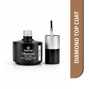 Fingertips Diamond Top Coat 16ml | High Gloss UV LED Gel Top Coat | Long Lasting No Wipe Top Coat | Scratch & Chip Resistant | Professional Salon Finish
