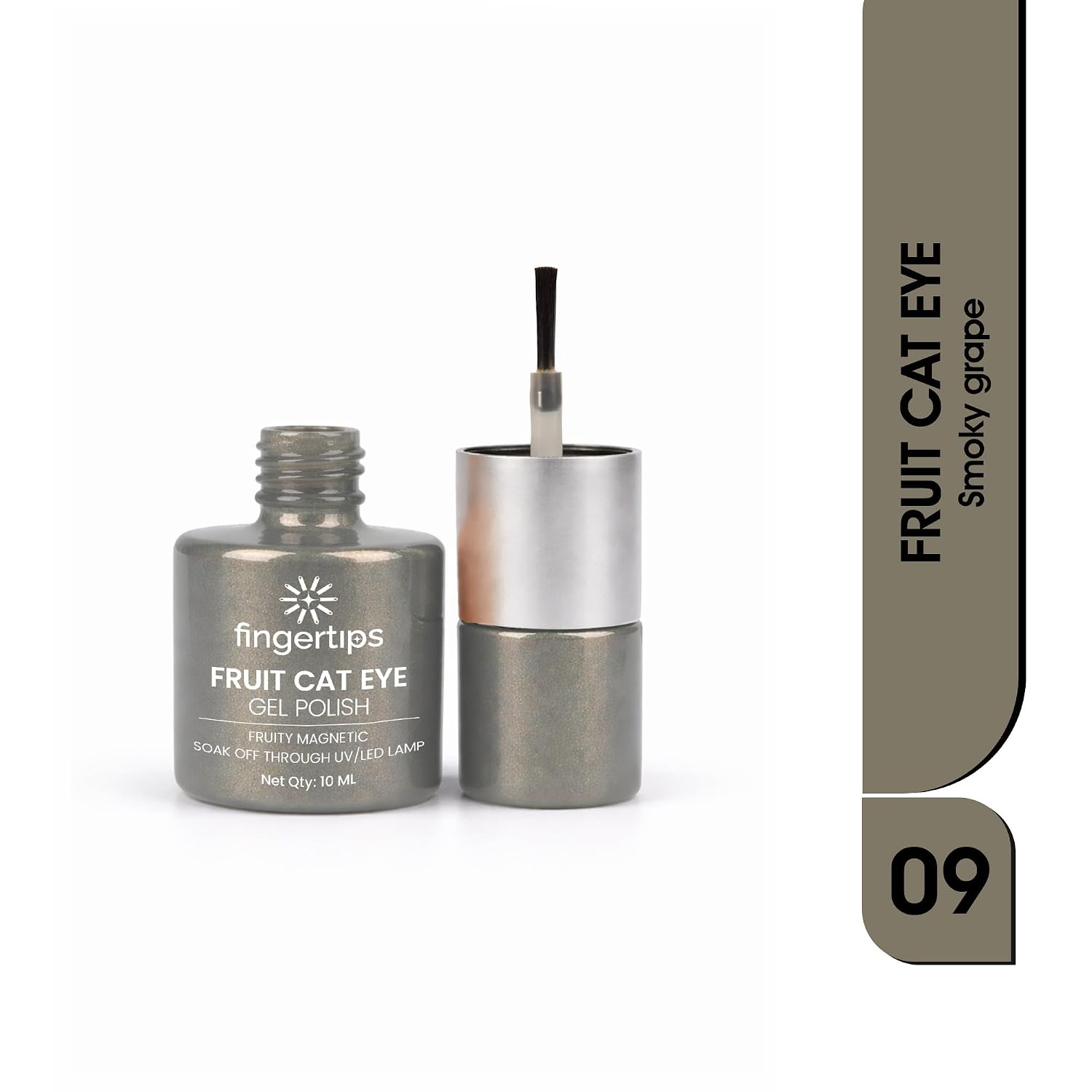 Fingertips Fruit Cat Eye Gel Polish 10ml - Shade 09 Smoky Grape | Magnetic 3D Cat Eye UV LED Gel Nail Polish
