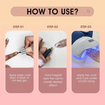 image, Fingertips Fruit Cat Eye Gel Polish 10ml - Shade 09 Smoky Grape | Magnetic 3D Cat Eye UV LED Gel Nail Polish