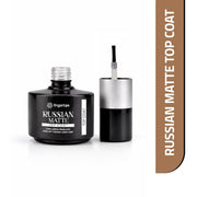 Fingertips Russian Matte Top Coat 16ml | No Wipe Matte Gel Top Coat | Long Lasting Velvet Matte Finish | UV LED Soak Off | Scratch Resistant