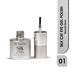 image, Fingertips Silk Cat Eye Gel Nail Polish Shade 01 - Moonlit Silver | Magnetic Cat Eye UV LED Soak Off Gel Polish | Long Lasting High Shine Glitter Nail Art Gel | Professional Salon Finish | 12ml