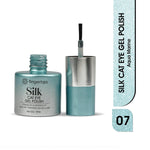 image, Fingertips Silk Cat Eye Gel Nail Polish Shade 07 - Aqua Marine | Magnetic Cat Eye UV LED Soak Off Gel Polish | Long Lasting High Shine Glitter Nail Art Gel | Professional Salon Finish | 12ml
