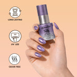 image, Fingertips Silk Cat Eye Gel Nail Polish Shade 09 - Mystic Violet | Magnetic Cat Eye UV LED Soak Off Gel Polish | Long Lasting Glitter Nail Art Gel | Professional Salon Finish | 12ml