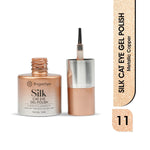 image, Fingertips Silk Cat Eye Gel Nail Polish Shade 11 - Metallic Copper | Magnetic Cat Eye UV LED Soak Off Gel Polish | Long Lasting High Shine Glitter Nail Art Gel | Professional Salon Finish | 12ml
