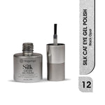 image, Fingertips Silk Cat Eye Gel Nail Polish Shade 12 - Black Opal | Magnetic Cat Eye UV LED Soak Off Gel Polish | Long Lasting High Shine Glitter Nail Art Gel | Professional Salon Finish | 12ml