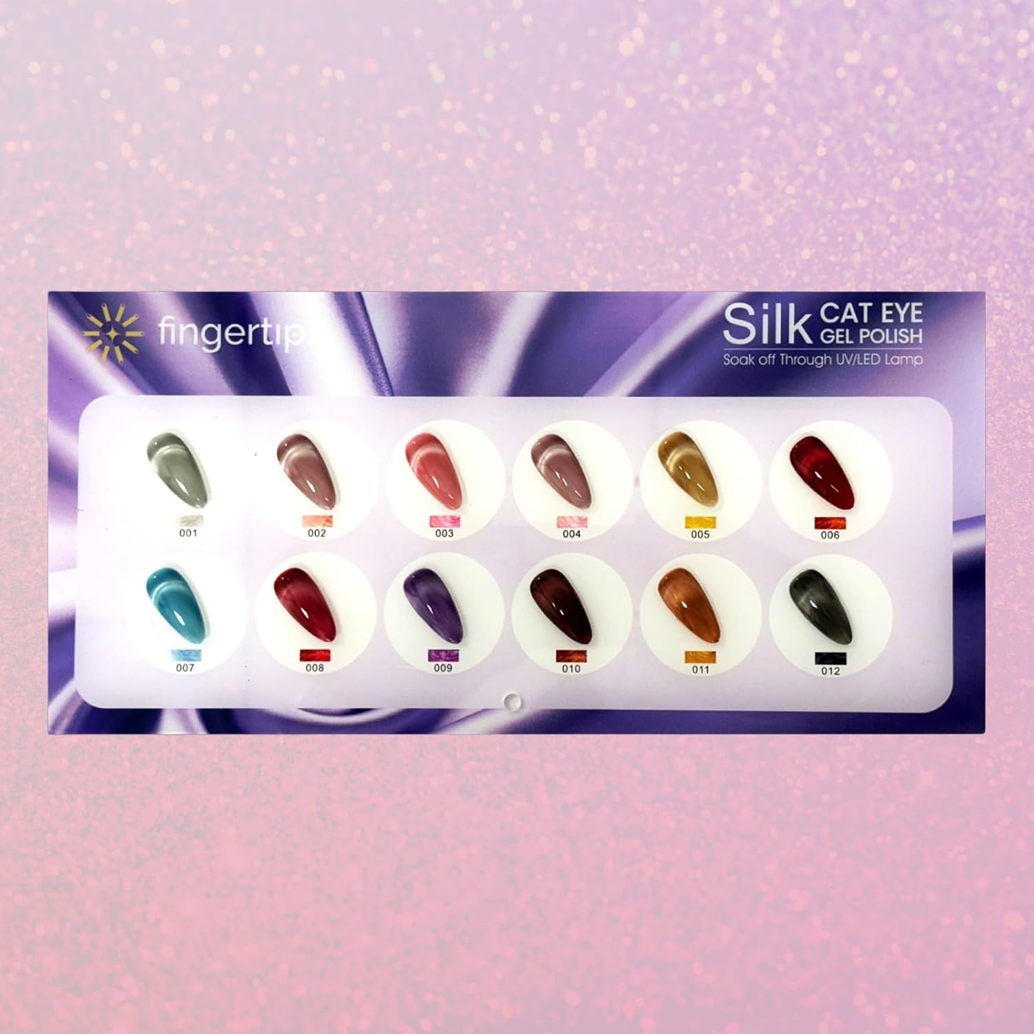 Fingertips Silk Cat Eye Gel Nail Polish Shade 09 - Mystic Violet | Magnetic Cat Eye UV LED Soak Off Gel Polish | Long Lasting Glitter Nail Art Gel | Professional Salon Finish | 12ml