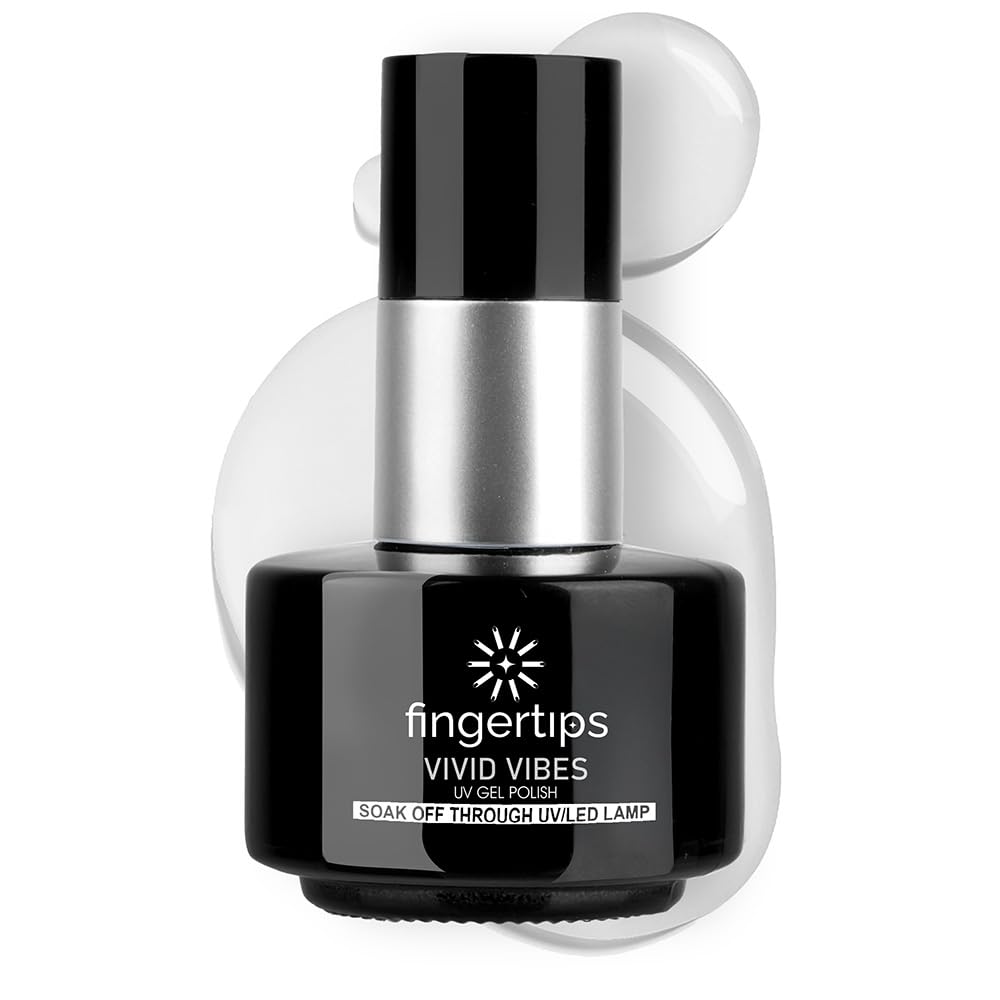 Fingertips Vivid Vibes No Wipe Top Coat Gel Polish 16ml | Ultra Glossy Long Lasting UV LED Gel Top Coat