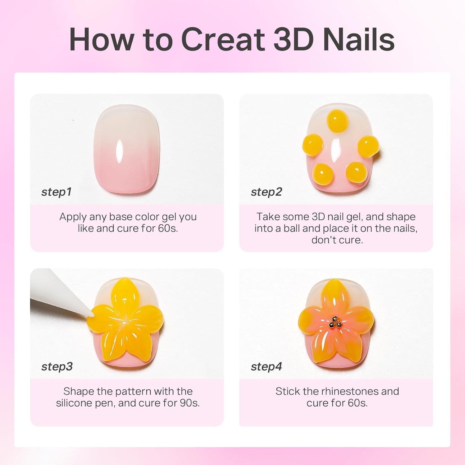3D Gel Flower Maker Board for Nail Art | Petal Shaping Tool with 10 Groove Molds