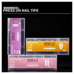 image, Shills Professional Press On Nail Tips 300pcs Matte Mid Almond (Full Cover Artificial Nails Set)