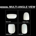 image, Shills Frosted Squoval Soft Gel Nail Tips 600pcs Natural (Full Cover Extension Tips 15 Sizes PT33)