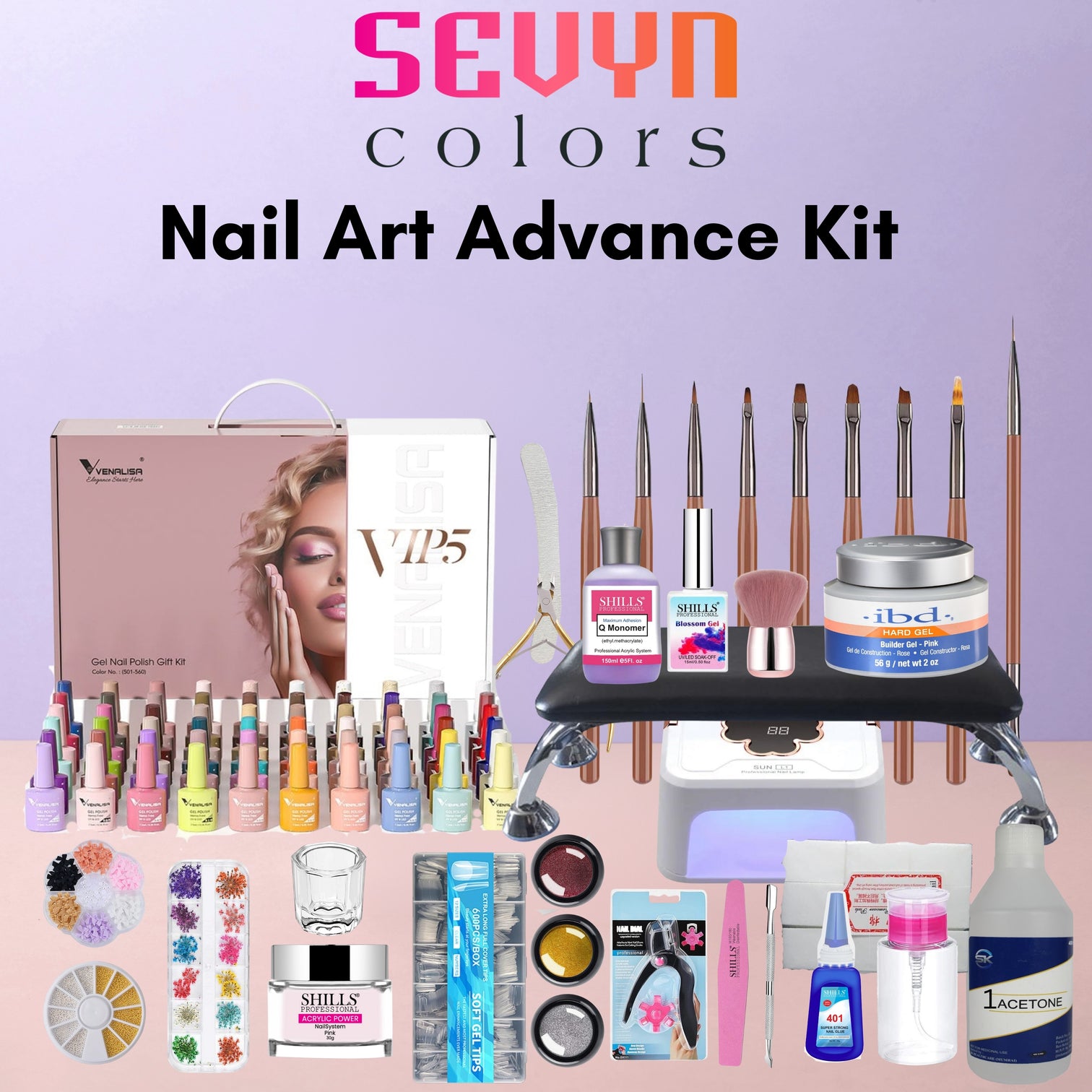 Sevyn Colors Professional Nail Art Advance Kit