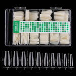 image, Shills Professional 550pcs Soft Gel Nail Tips – Long Coffin Natural | Full Cover Tips in 10 Sizes (0-9) | Salon-Quality for Gel Extensions &amp; Press-Ons
