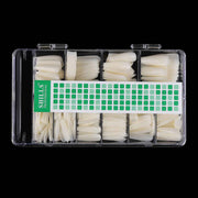 Shills Professional 550pcs Soft Gel Nail Tips – Long Coffin Natural | Full Cover Tips in 10 Sizes (0-9) | Salon-Quality for Gel Extensions & Press-Ons
