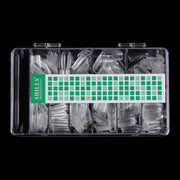 Shills Professional Soft Gel Square Nail Tips – 550pcs Clear Full Cover Tips (PT-12) | 10 Sizes (0–9) | Soak-Off Gel Tips for Extensions & Press-On Nails