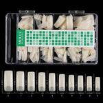 image, Shills Professional Soft Gel Half Cover Nail Tips – 550pcs Natural (PT-13N) | 10 Sizes (0–9) | Lightweight Half Well Tips for Gel &amp; Acrylic Nail Extensions
