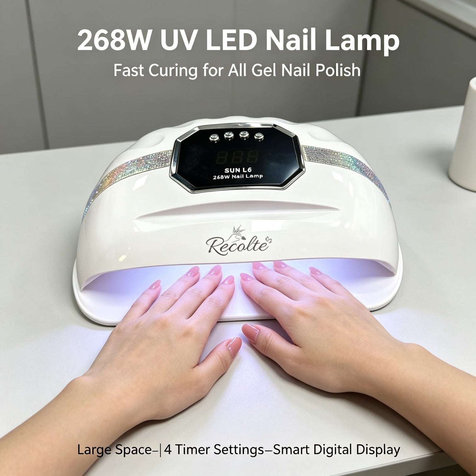 Recolte 268W UV LED Nail Lamp – SUN L6 Gel Polish Curing Lamp