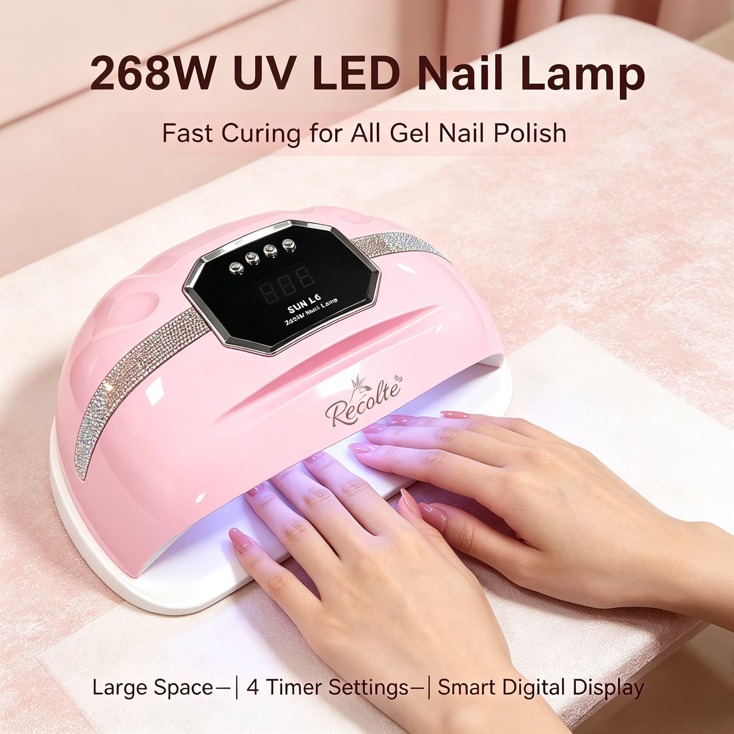 Recolte 268W UV LED Nail Lamp – SUN L6 Gel Polish Curing Lamp