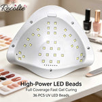image, Recolte SUN X5 Plus 120W UV LED Nail Lamp for Gel Polish