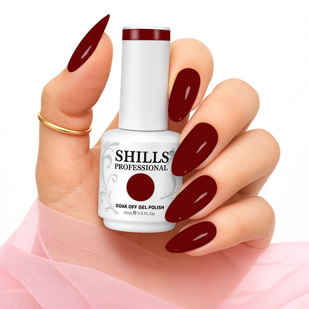 Shills Professional Gel Polish 15ml Long-Lasting UV/LED Soak-Off Nail Gel Color for Salon & Home Use (Shade - 115)