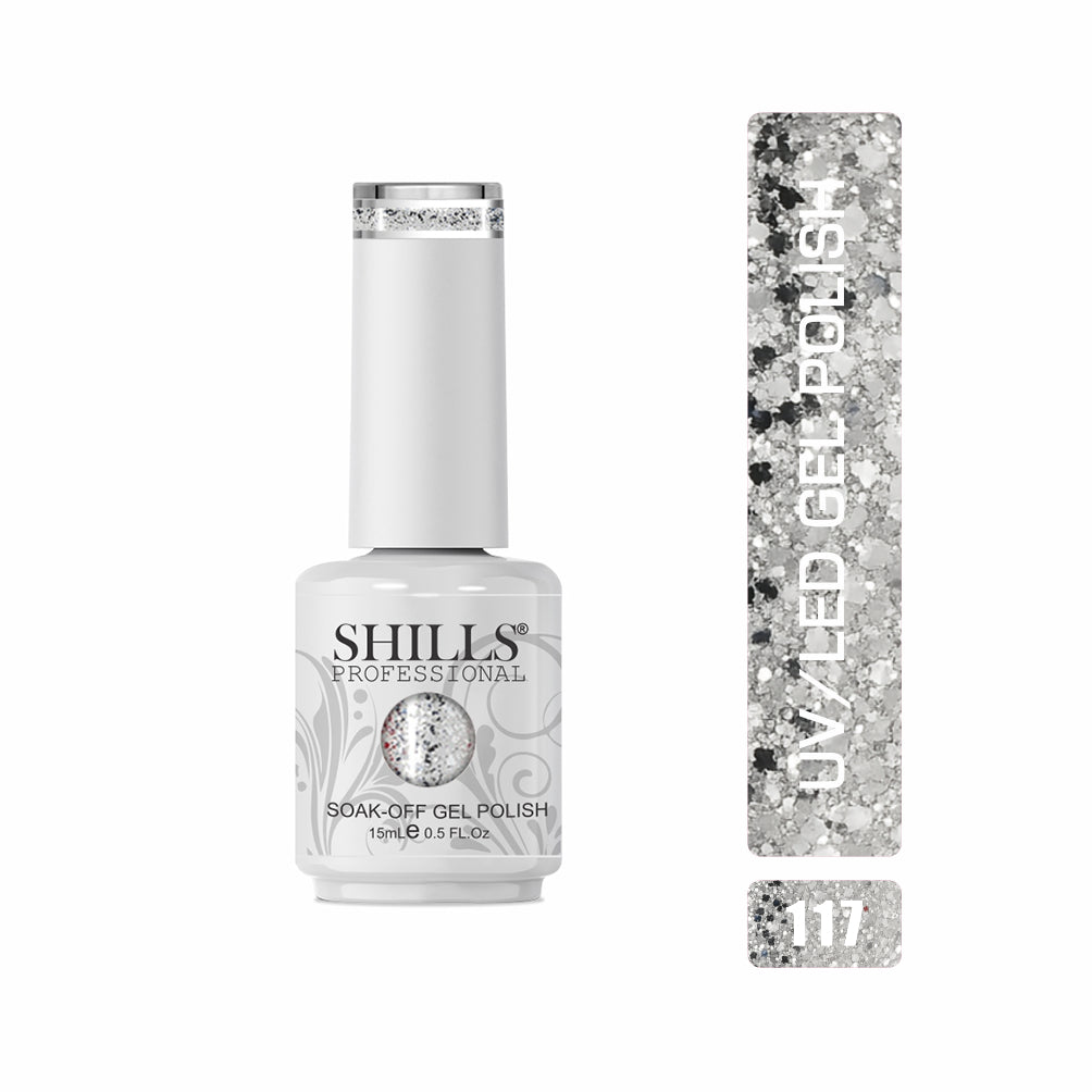 Shills Professional Gel Polish 15ml Long-Lasting UV/LED Soak-Off Nail Gel Color for Salon & Home Use (Shade - 117)