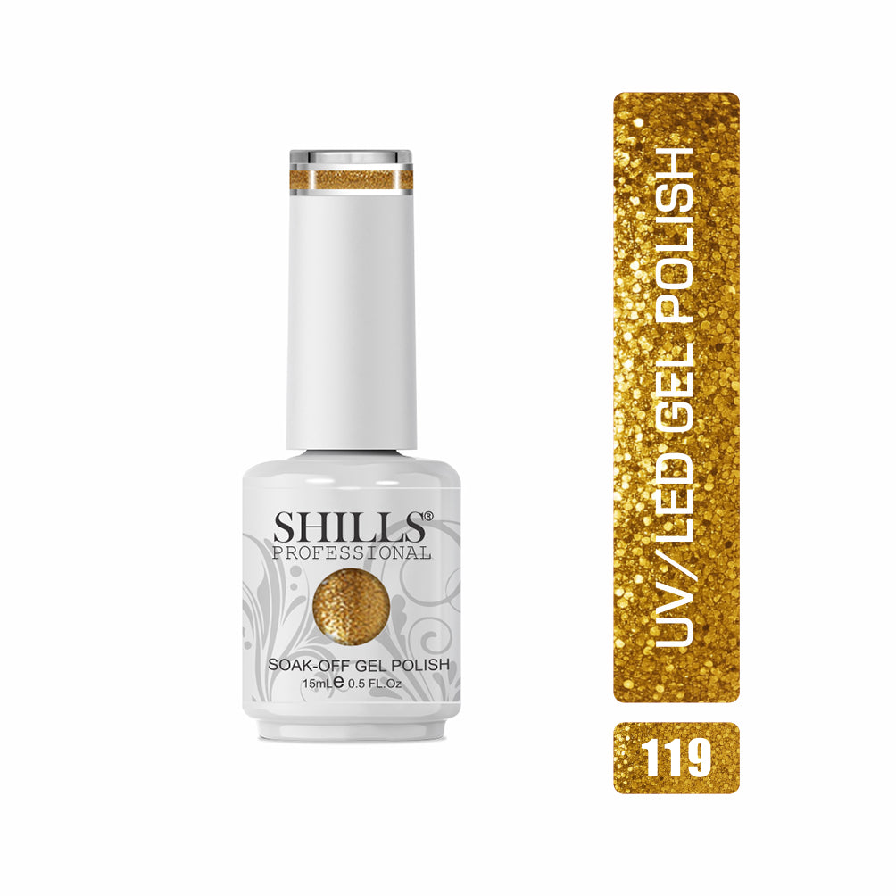 Shills Professional Gel Polish 15ml Long-Lasting UV/LED Soak-Off Nail Gel Color for Salon & Home Use (Shade - 119)