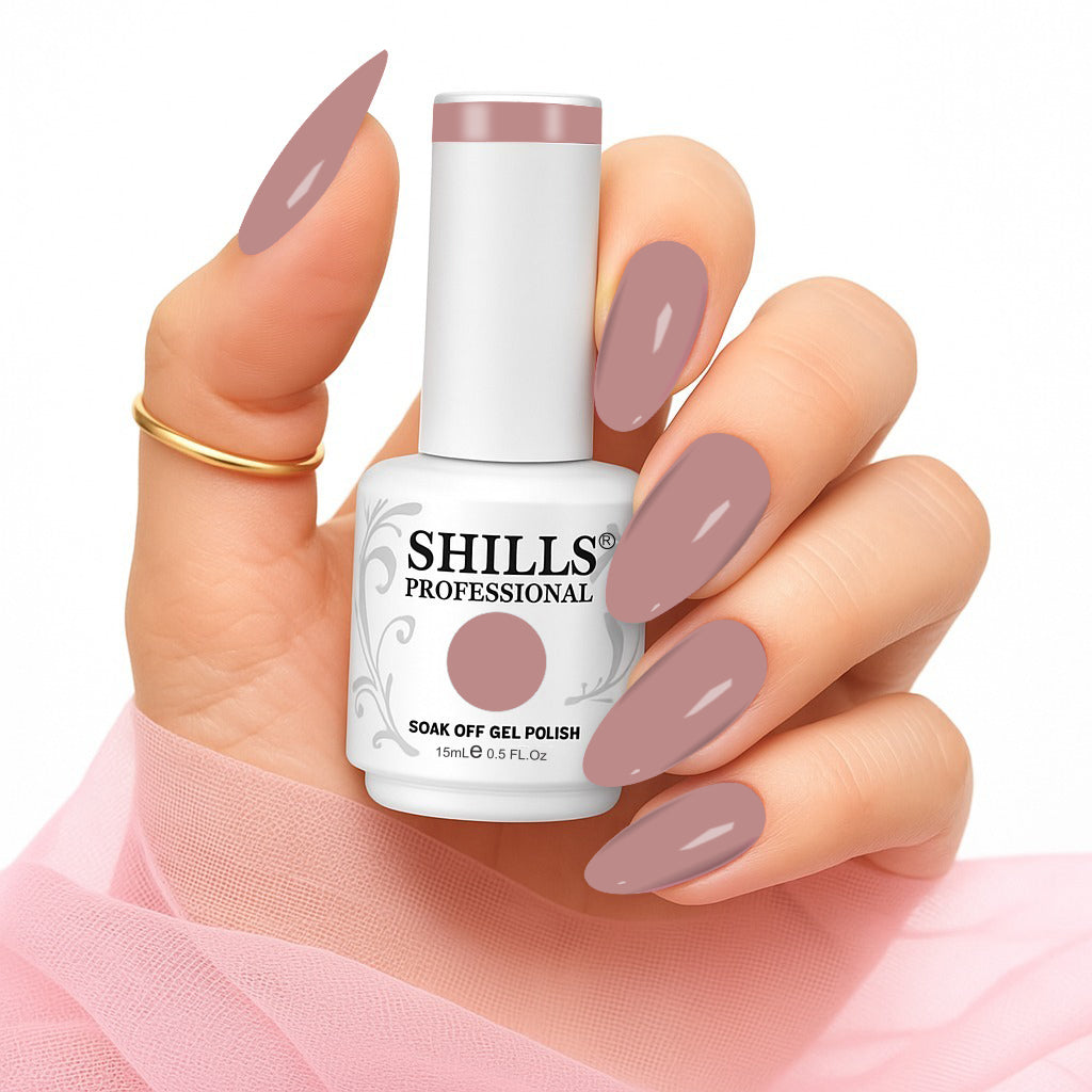 Shills Professional Gel Polish 15ml Long-Lasting UV/LED Soak-Off Nail Gel Color for Salon & Home Use (Shade - 124)