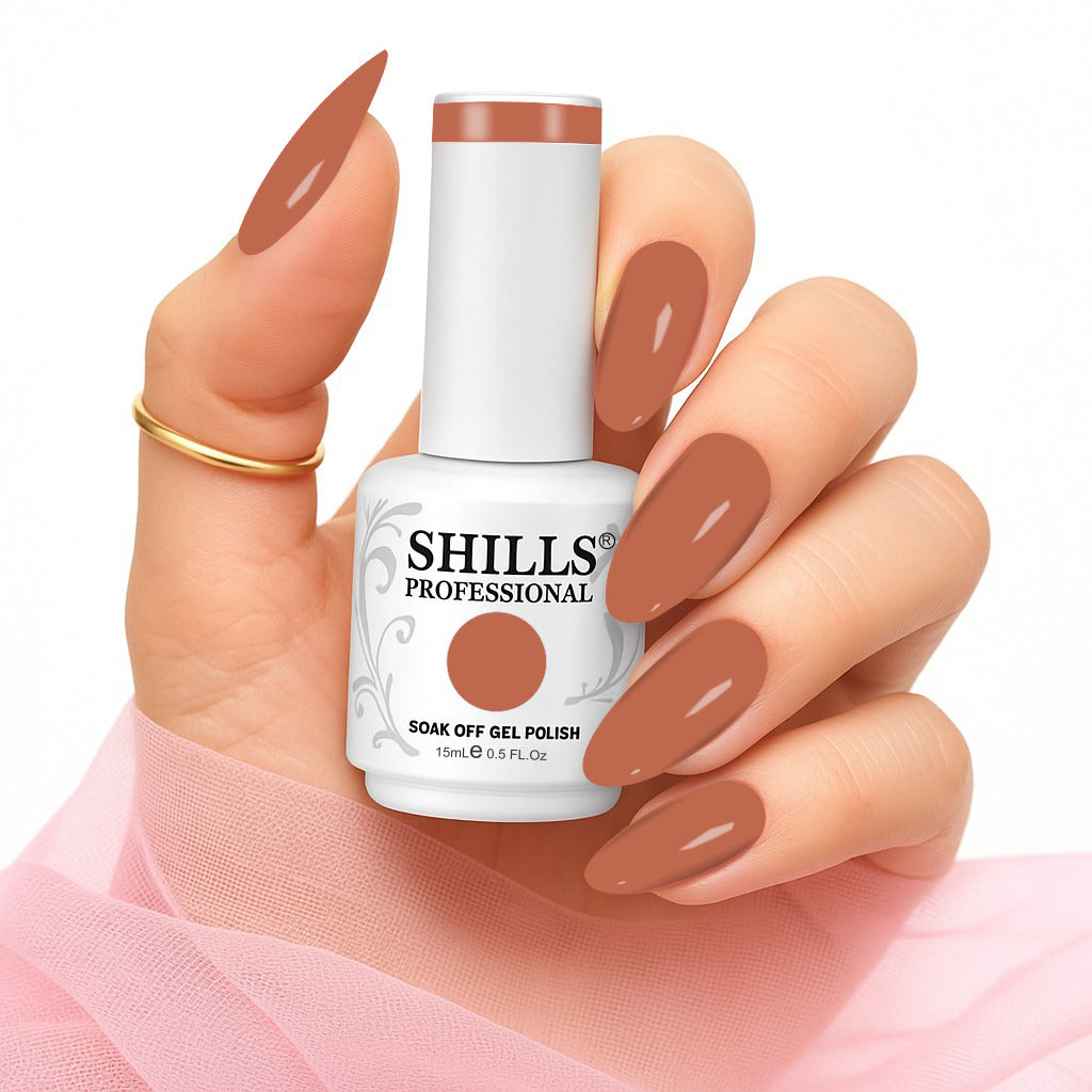Shills Professional Gel Polish 15ml Long-Lasting UV/LED Soak-Off Nail Gel Color for Salon & Home Use (Shade - 129)