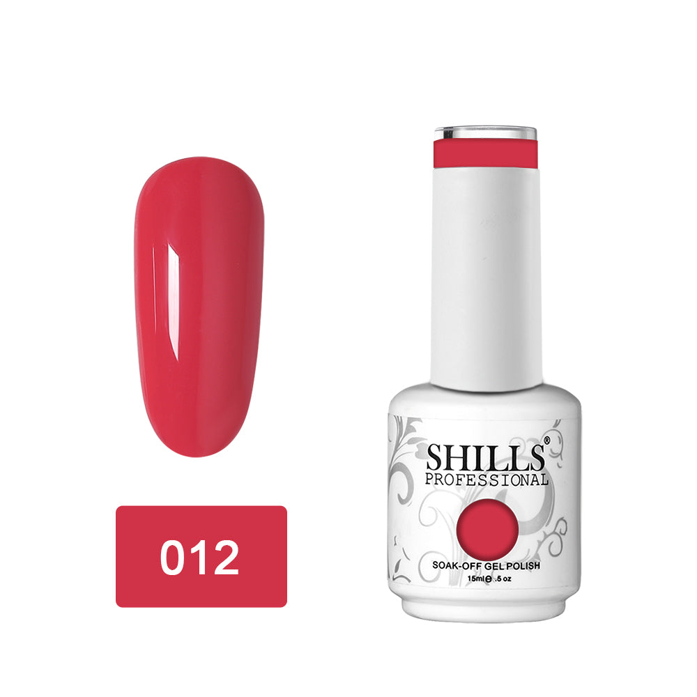 Shills Professional Gel Polish 15ml Long-Lasting UV/LED Soak-Off Nail Gel Color for Salon & Home Use (Shade - 12)