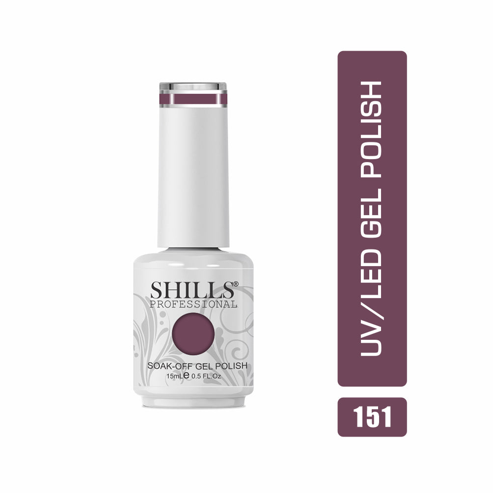 Shills Professional Gel Polish 15ml Long-Lasting UV/LED Soak-Off Nail Gel Color for Salon & Home Use (Shade - 151)