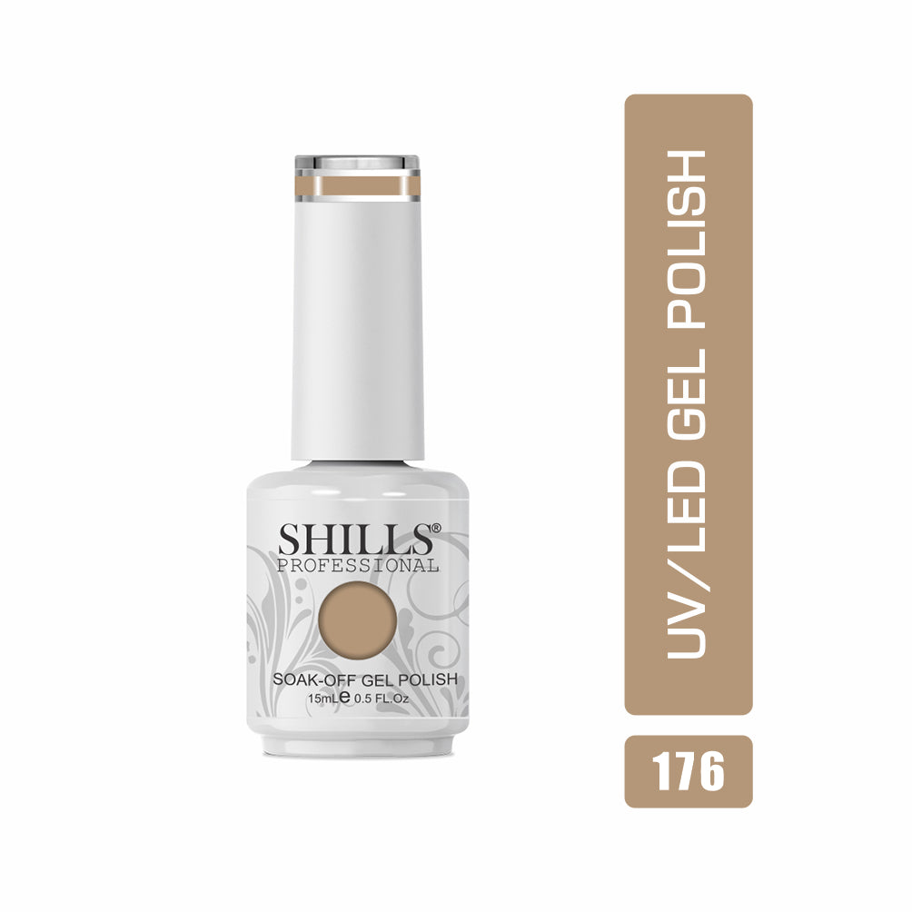 Shills Professional Gel Polish 15ml Long-Lasting UV/LED Soak-Off Nail Gel Color for Salon & Home Use (Shade - 176)