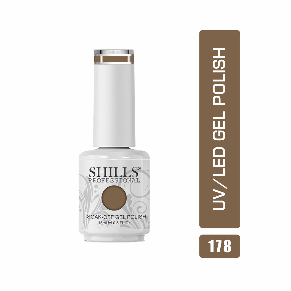 Shills Professional Gel Polish 15ml Long-Lasting UV/LED Soak-Off Nail Gel Color for Salon & Home Use (Shade - 178)