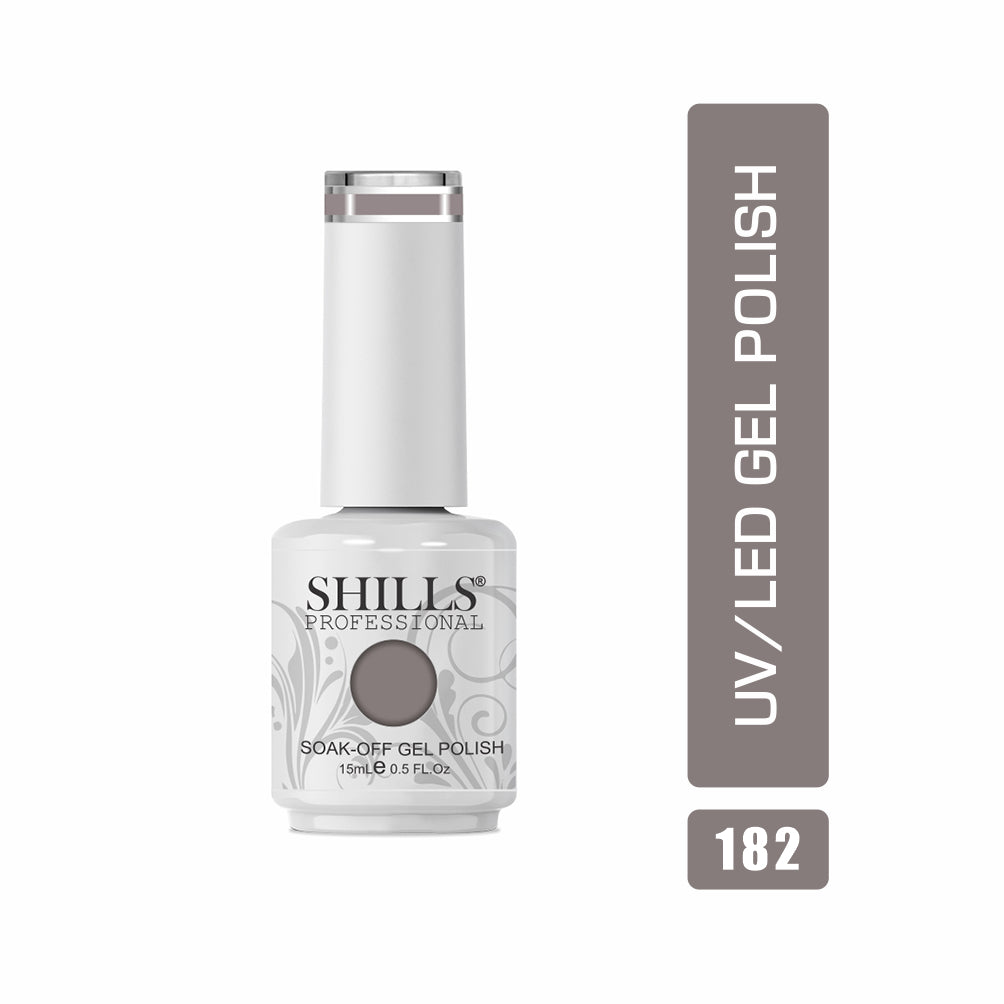 Shills Professional Gel Polish 15ml Long-Lasting UV/LED Soak-Off Nail Gel Color for Salon & Home Use (Shade - 182)
