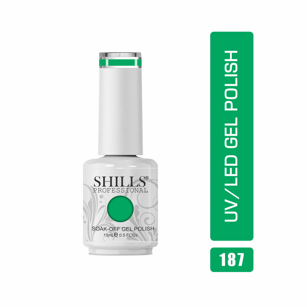 Shills Professional Gel Polish 15ml Long-Lasting UV/LED Soak-Off Nail Gel Color for Salon & Home Use (Shade - 187)