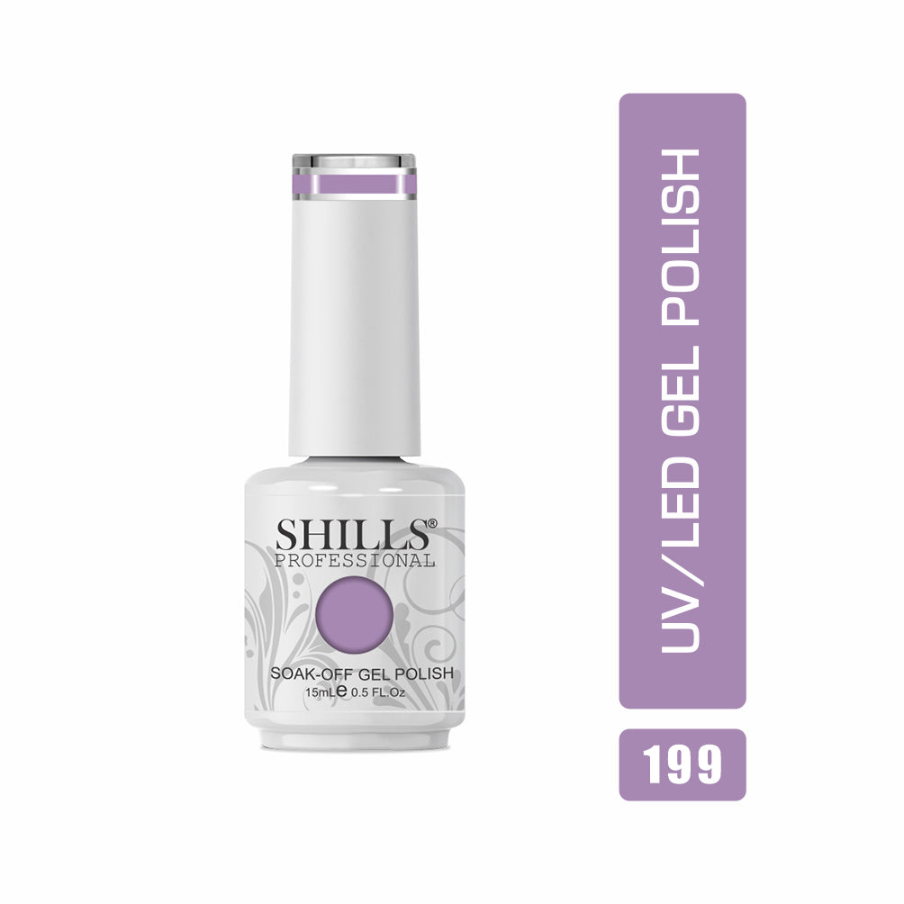Shills Professional Gel Polish 15ml Long-Lasting UV/LED Soak-Off Nail Gel Color for Salon & Home Use (Shade - 199)
