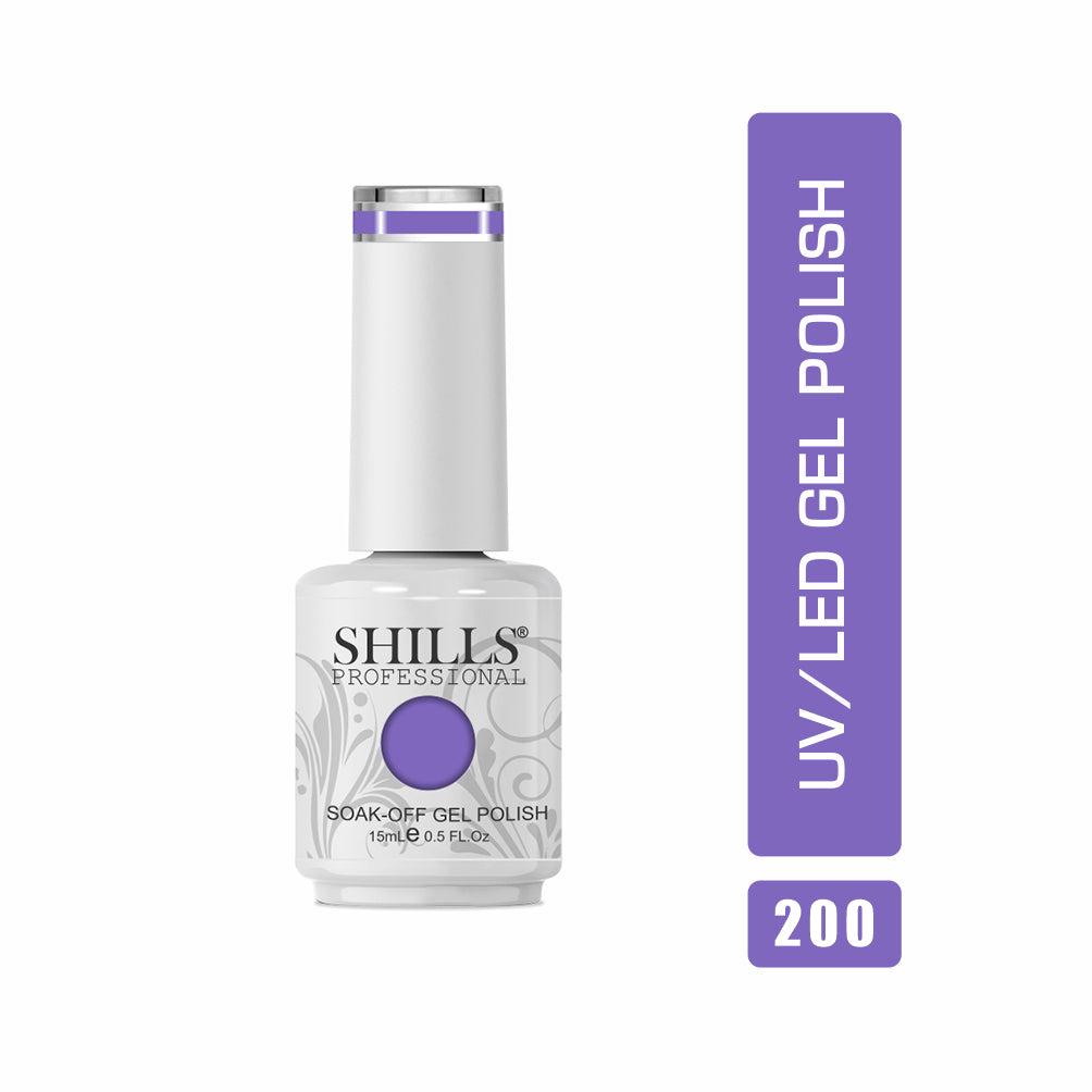 Shills Professional Gel Polish 15ml Long-Lasting UV/LED Soak-Off Nail Gel Color for Salon & Home Use (Shade - 200)