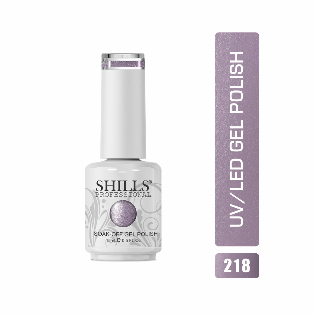 Shills Professional Gel Polish 15ml Long-Lasting UV/LED Soak-Off Nail Gel Color for Salon & Home Use (Shade - 218)