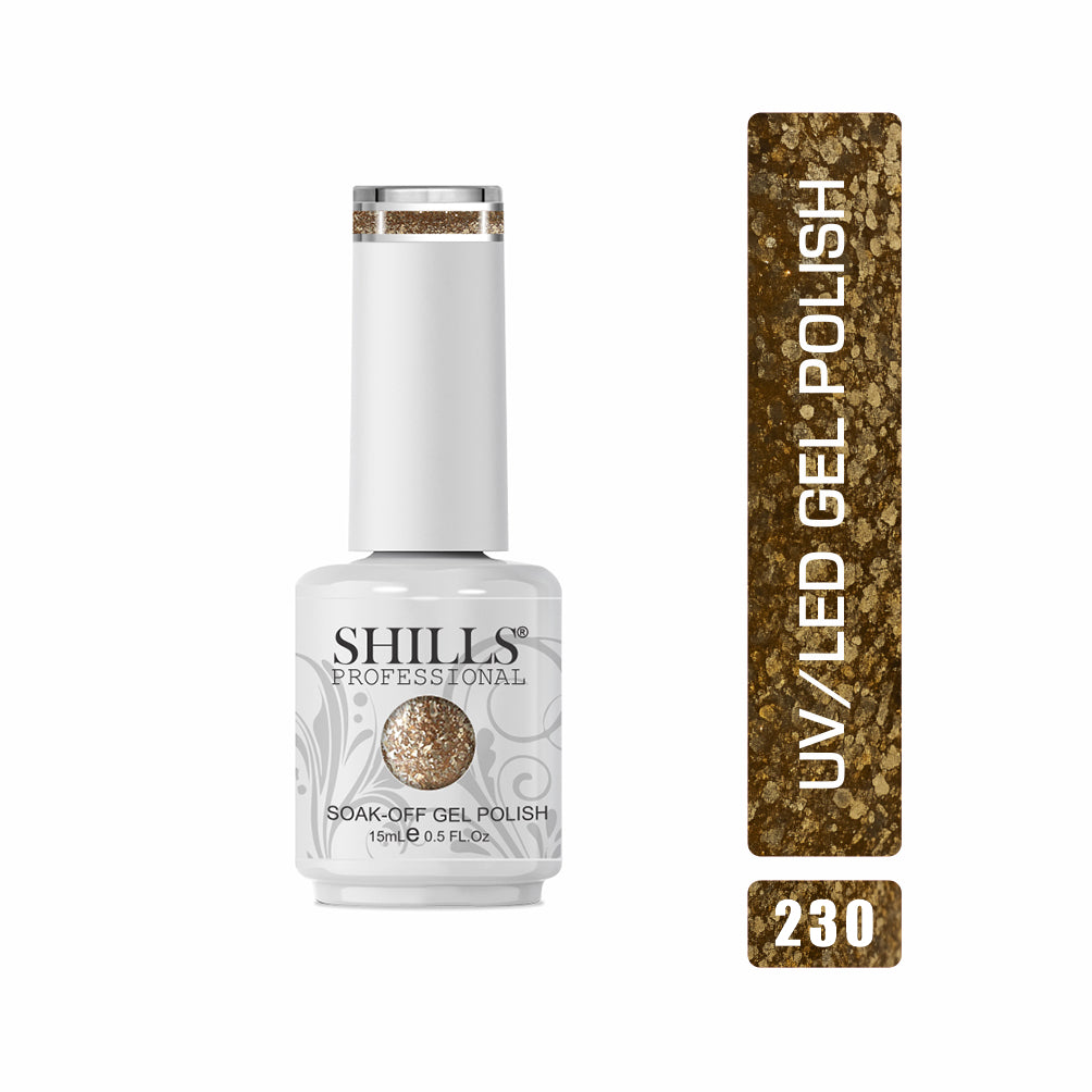 Shills Professional Gel Polish 15ml Long-Lasting UV/LED Soak-Off Nail Gel Color for Salon & Home Use (Shade - 230)