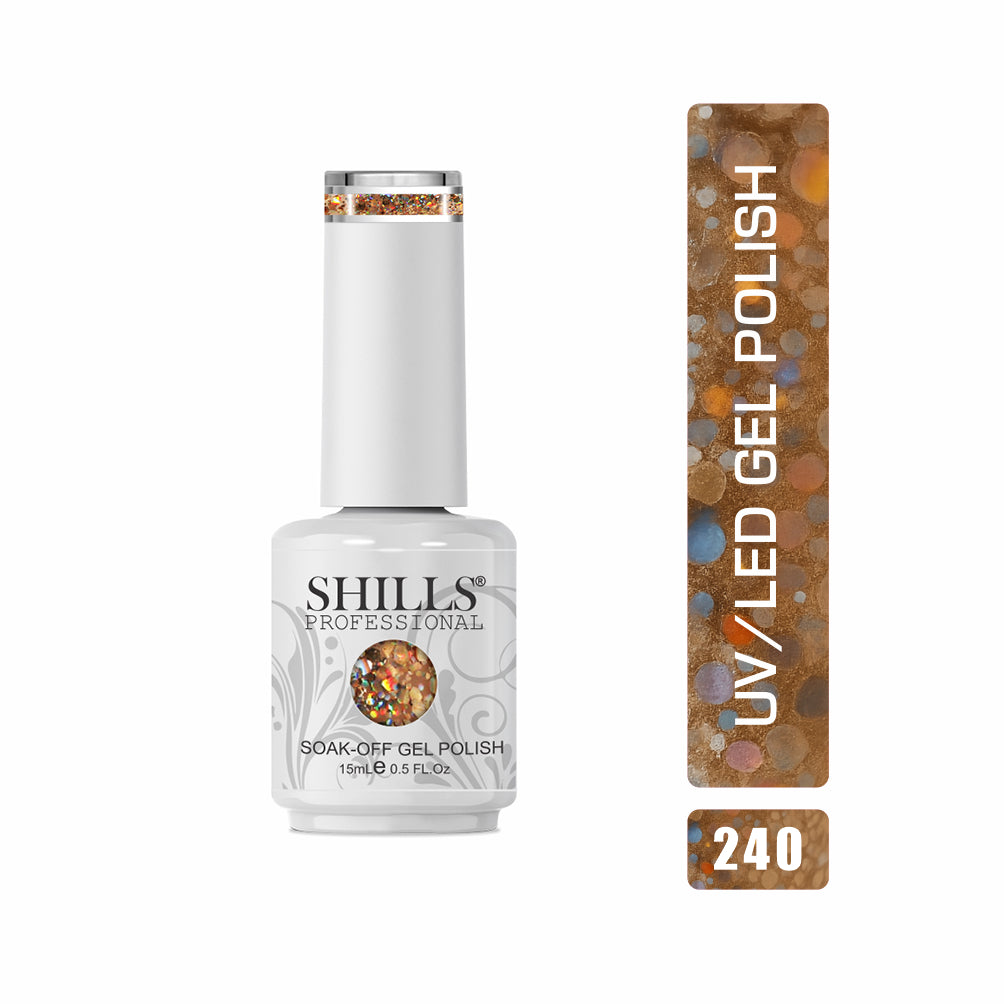 Shills Professional Gel Polish 15ml Long-Lasting UV/LED Soak-Off Nail Gel Color for Salon & Home Use (Shade - 240)