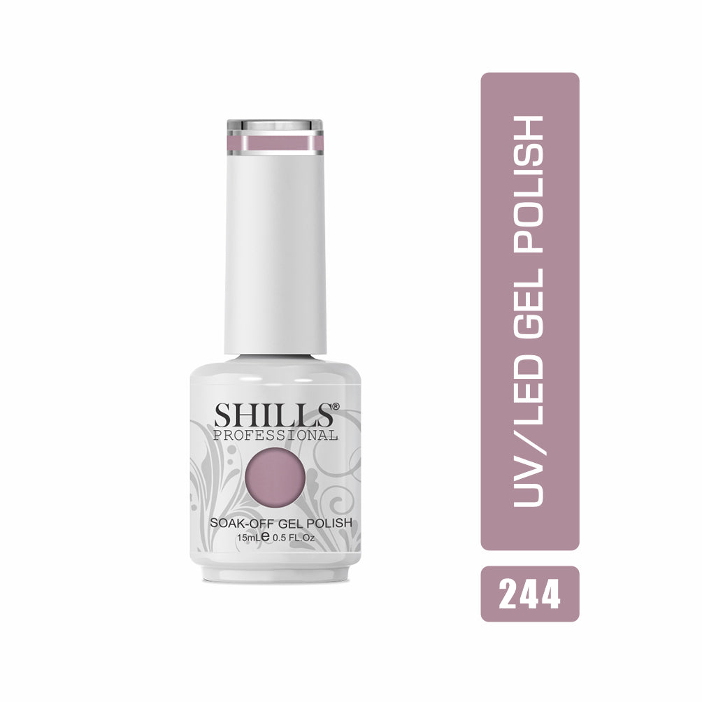 Shills Professional Gel Polish 15ml Long-Lasting UV/LED Soak-Off Nail Gel Color for Salon & Home Use (Shade - 244)