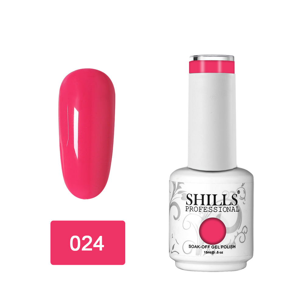 Shills Professional Gel Polish 15ml Long-Lasting UV/LED Soak-Off Nail Gel Color for Salon & Home Use (Shade - 24)