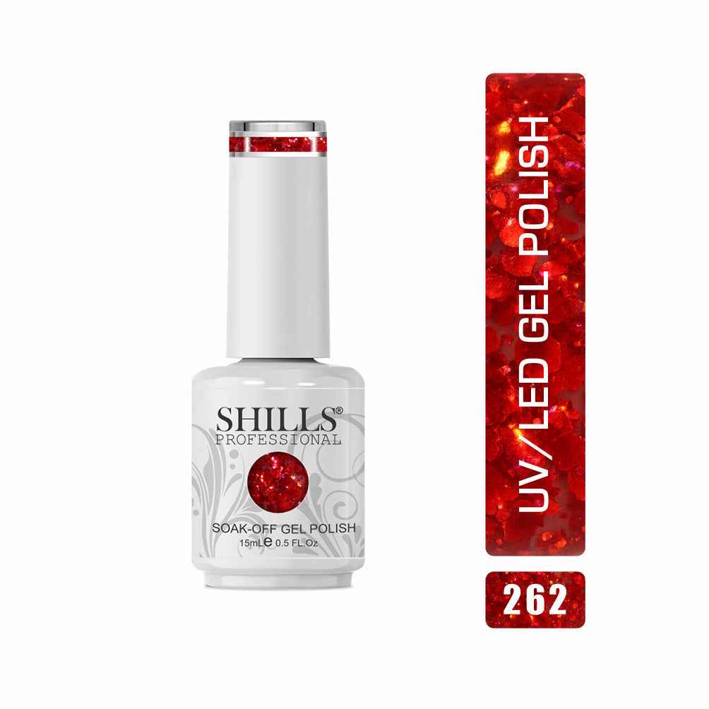 Shills Professional Gel Polish 15ml Long-Lasting UV/LED Soak-Off Nail Gel Color for Salon & Home Use (Shade - 262)