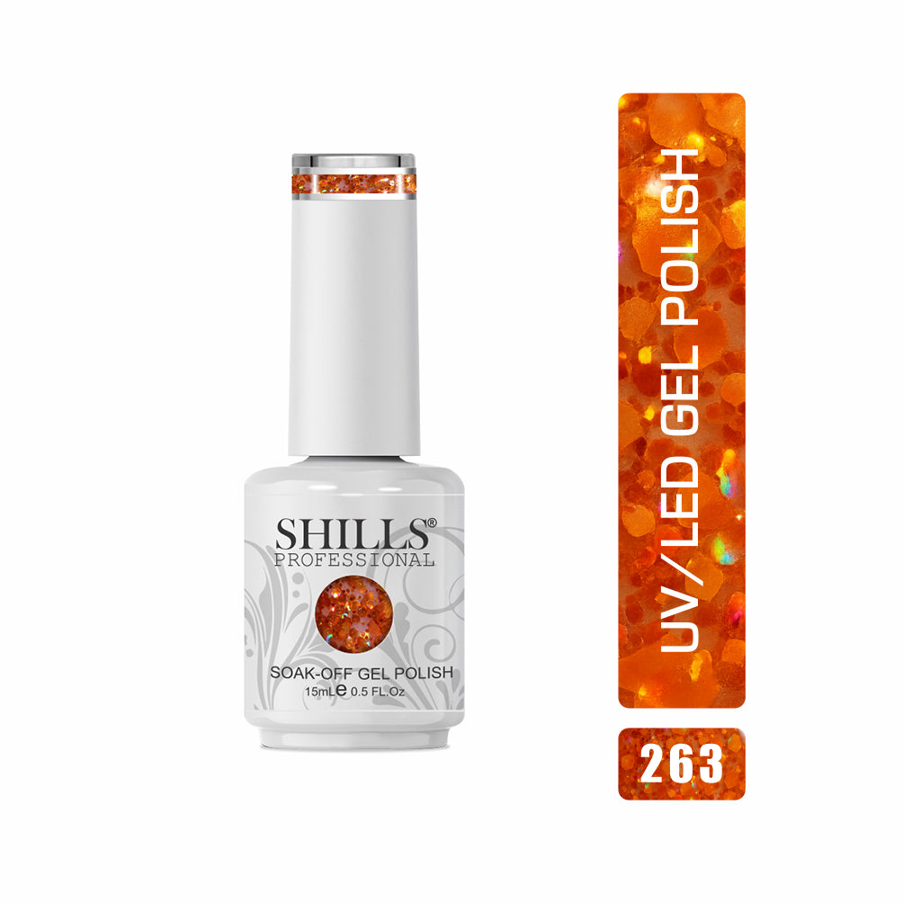 Shills Professional Gel Polish 15ml Long-Lasting UV/LED Soak-Off Nail Gel Color for Salon & Home Use (Shade - 263)
