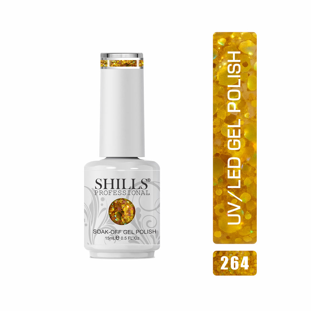 Shills Professional Gel Polish 15ml Long-Lasting UV/LED Soak-Off Nail Gel Color for Salon & Home Use (Shade - 264)
