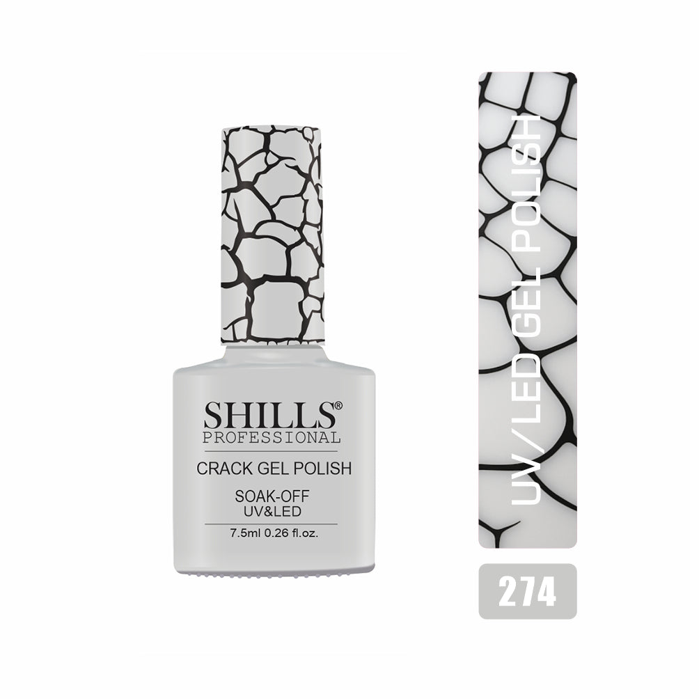 Shills Professional Crack Gel Polish | Crackle Effect UV/LED Gel | Long-Lasting & Durable | Safe Formula (Shade - 274)