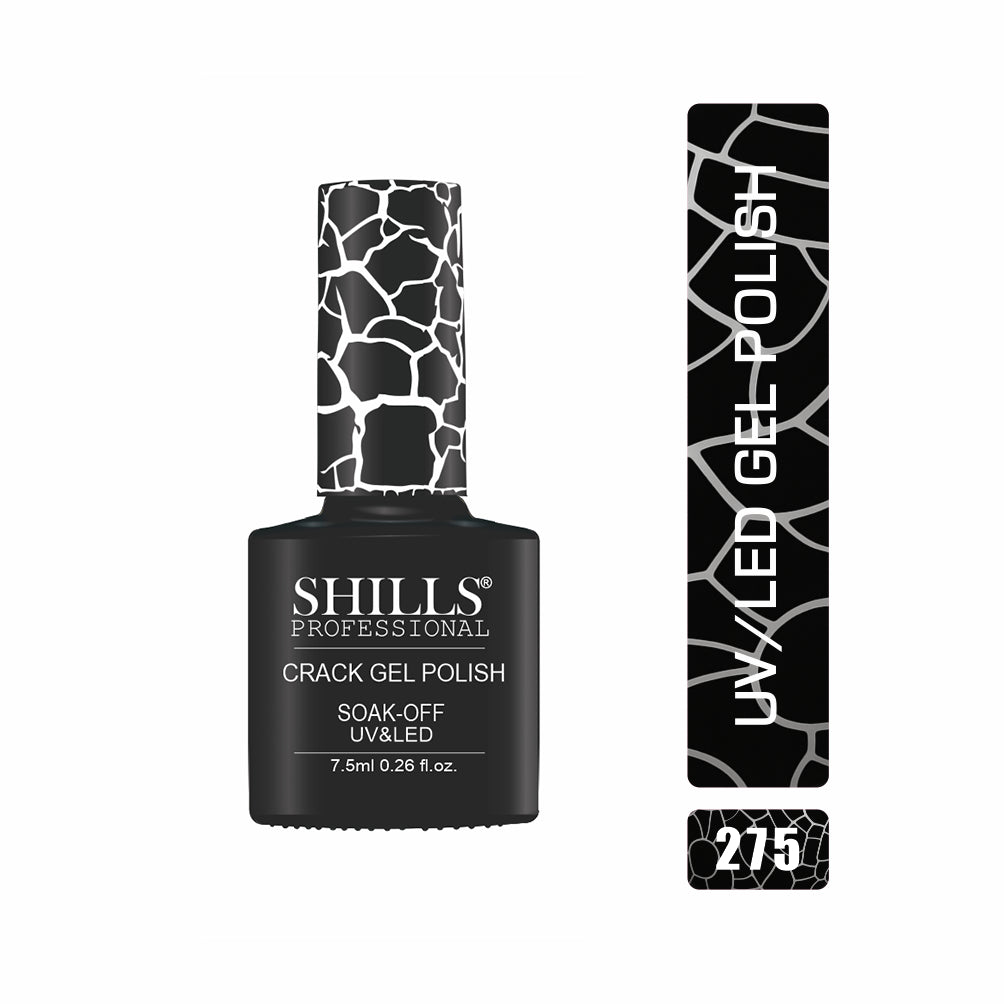 Shills Professional Crack Gel Polish | Crackle Effect UV/LED Gel | Long-Lasting & Durable | Safe Formula (Shade - 275)