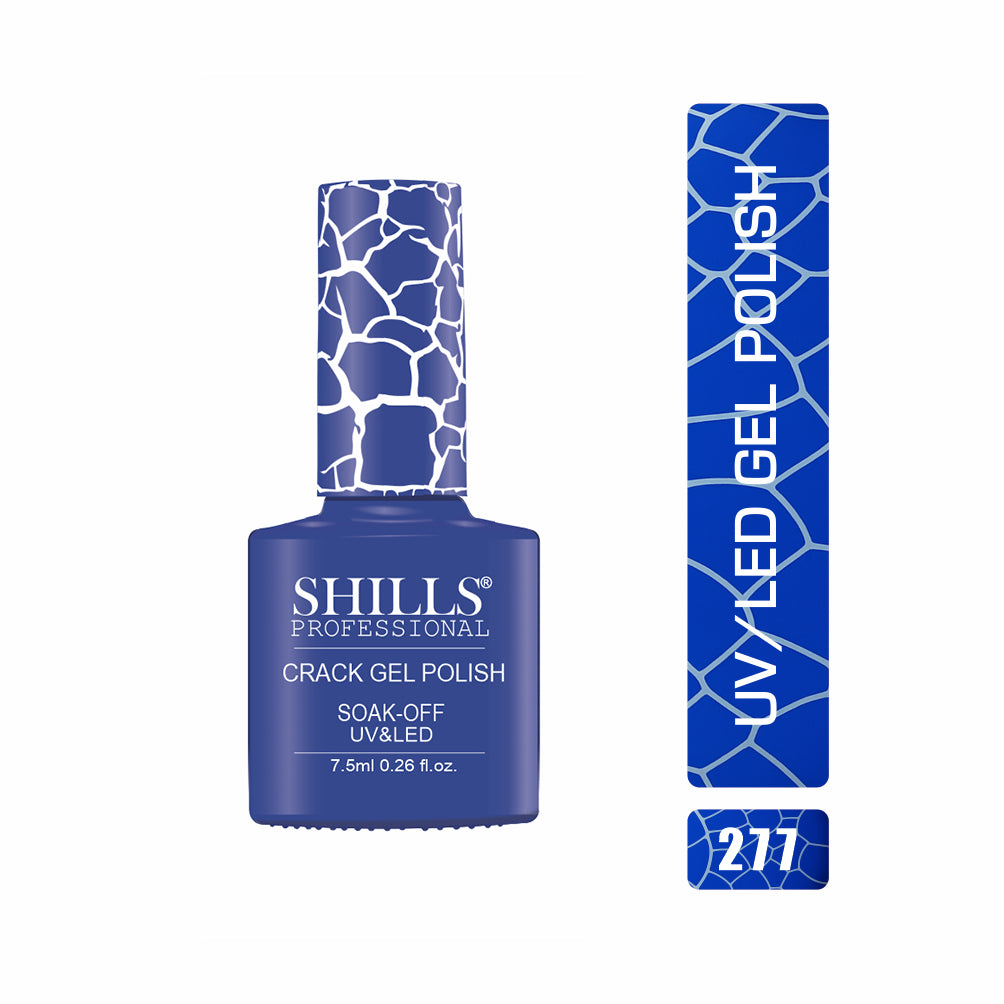 Shills Professional Crack Gel Polish | Crackle Effect UV/LED Gel | Long-Lasting & Durable | Safe Formula (Shade - 277)