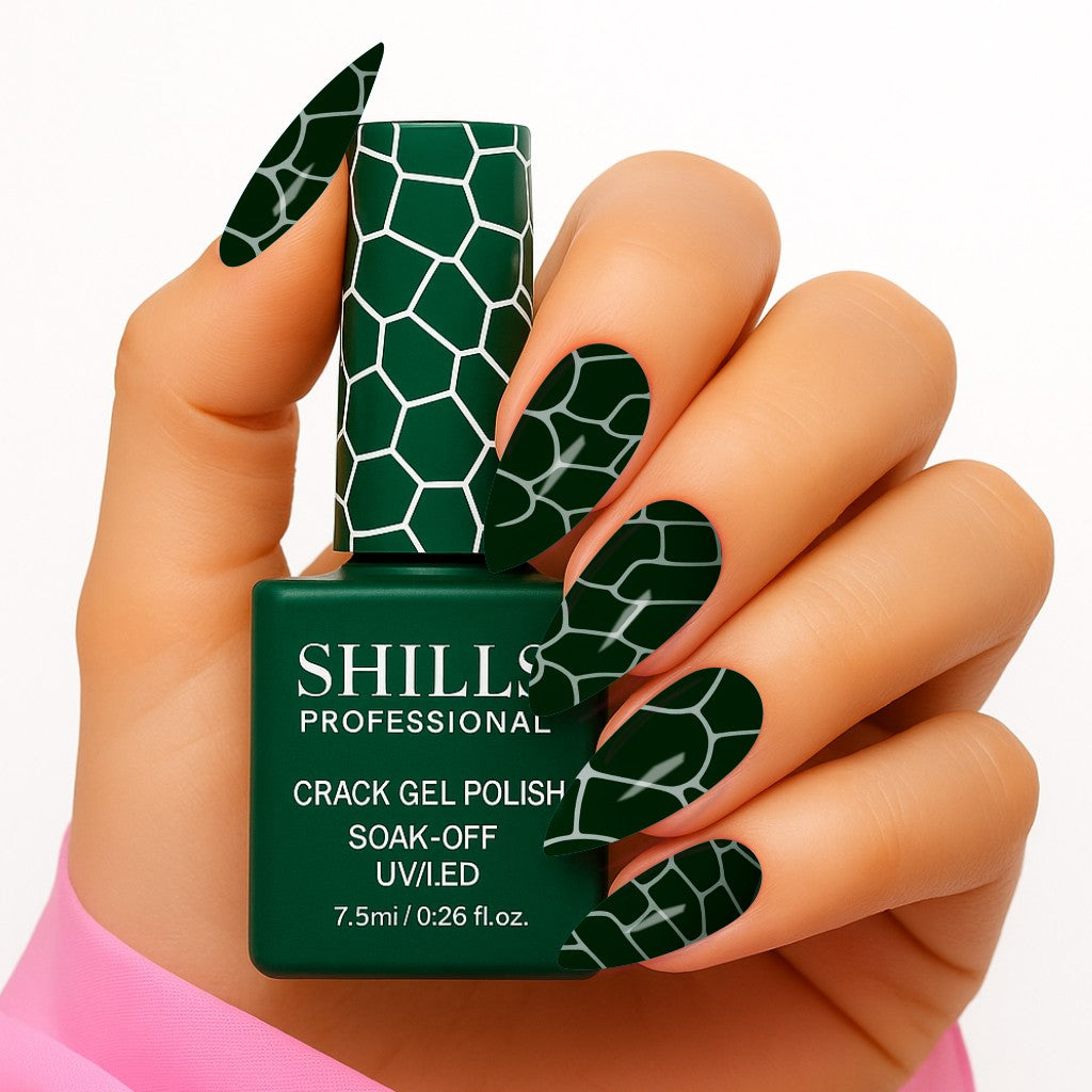 Shills Professional Crack Gel Polish | Crackle Effect UV/LED Gel | Long-Lasting & Durable | Safe Formula (Shade - 279)