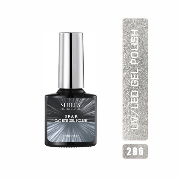 Shills Professional Spar Cat Eye Gel Polish | Magnetic Cat Eye Effect | Long-Lasting UV/LED Gel | Safe Formula (Shade - 286)